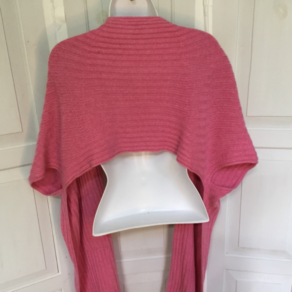 Sundance Pink Ribbed Knit Shrug - Picture 12 of 14